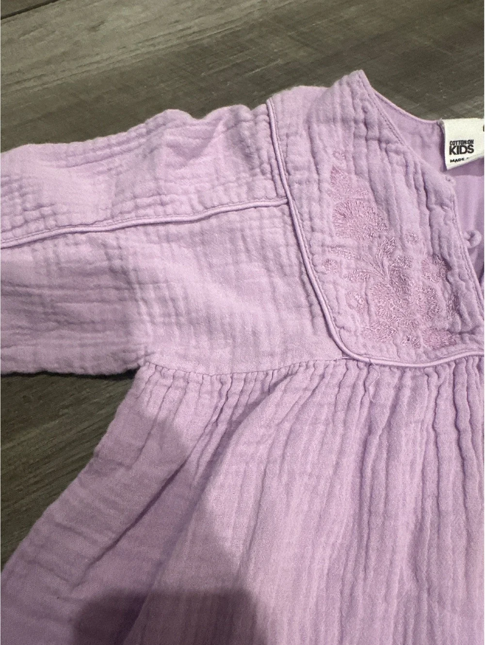 Cotton On Kids Muslin Embroidered Dress